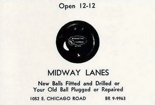 Midway Lanes - 1961 Coldwater Yearbook Ad (newer photo)